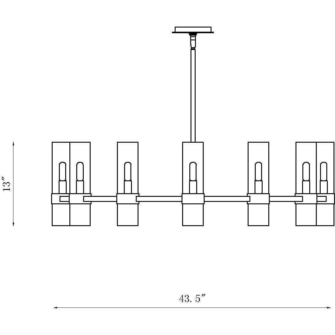 Datus 12 Light 43.5 inch Matte Black Chandelier Ceiling Light in Heritage Brass