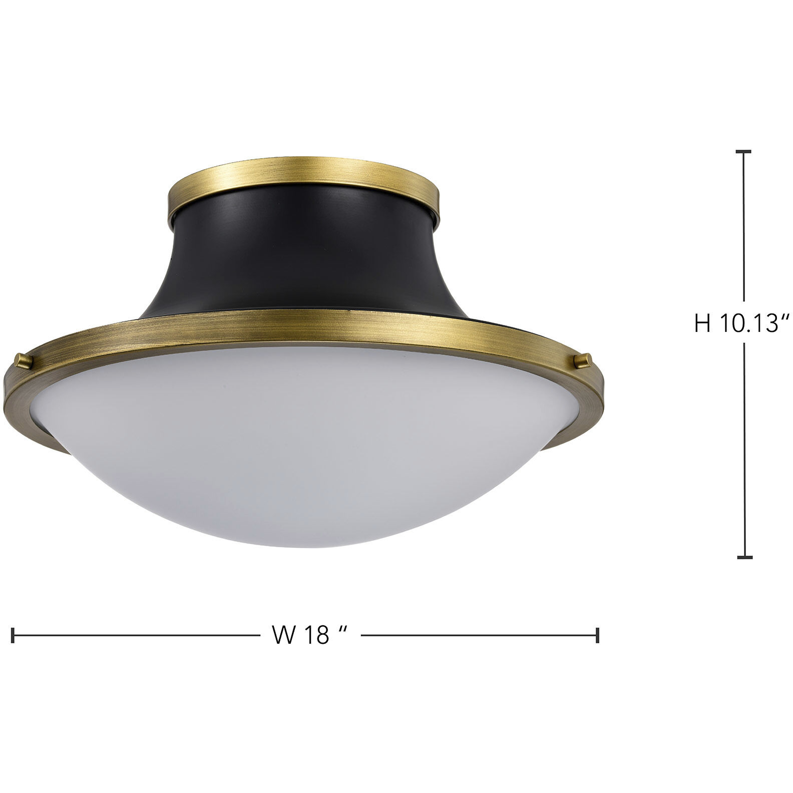 Lafayette 1 Light 18 inch Matte Black Flush Mount Ceiling Light