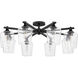 Veno 8 Light 32 inch Matte Black Flush Mount Ceiling Light