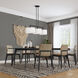 Meridian 3 Light 14 inch Black Extra Large Linear Chandelier Ceiling Light, Extra Large