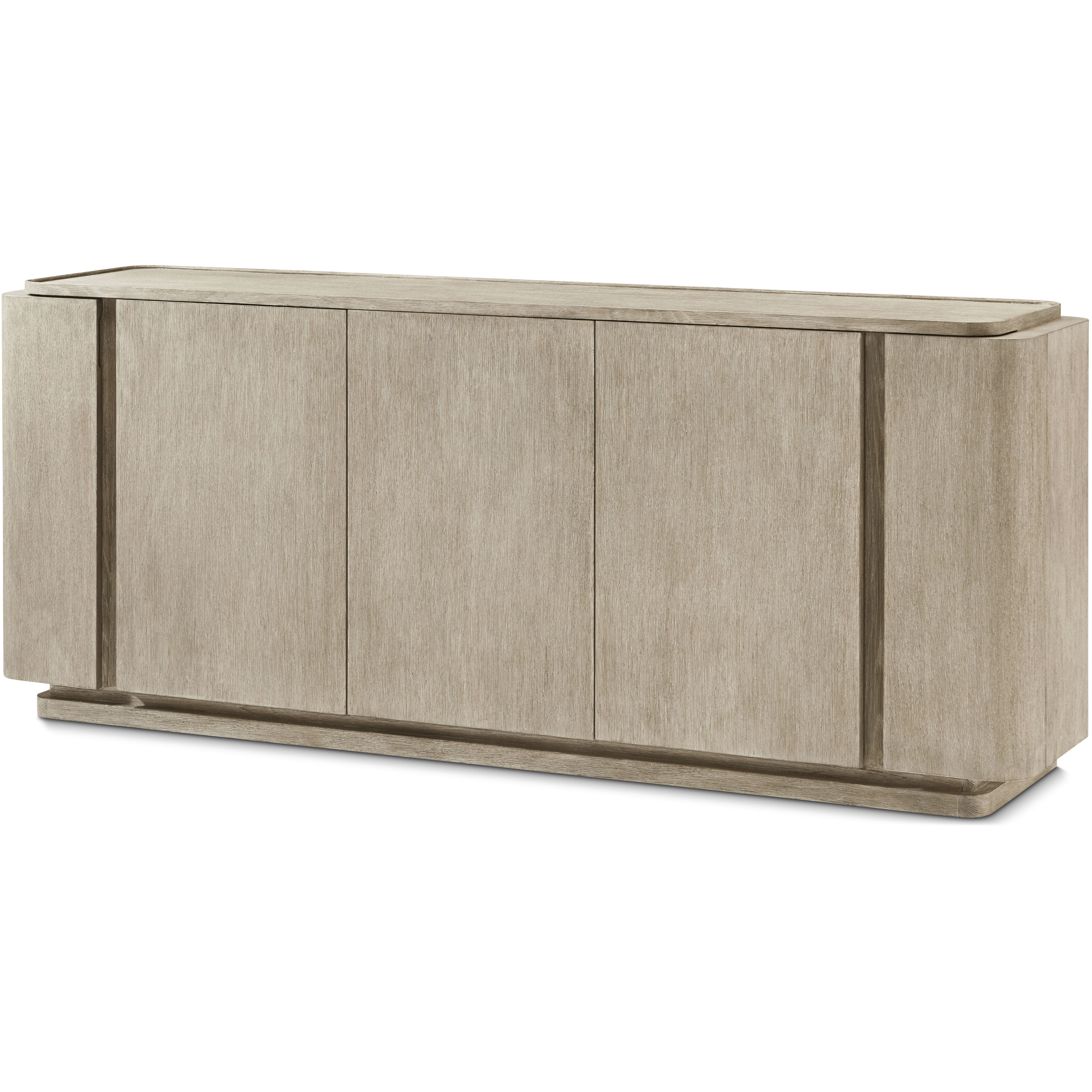 Repose 78.75 X 17.75 inch Grey Oak Sideboard, Wooden, 3-Door
