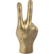 Peace Sign Antique Brass Decorative Object