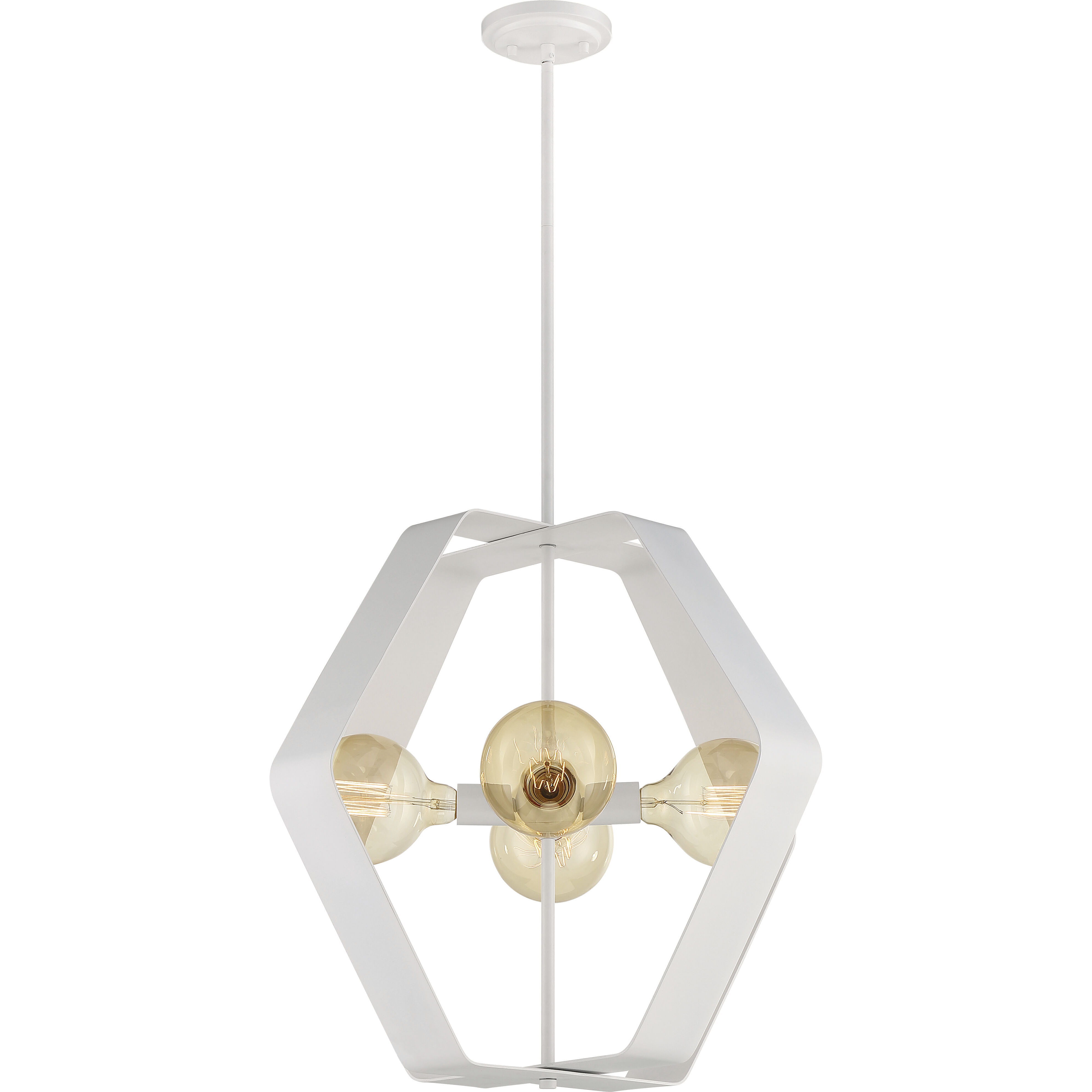 Zen 4 Light 24 inch White Pendant Ceiling Light