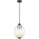 Fall Brook 3 Light 9.88 inch Matte Black Pendant Ceiling Light