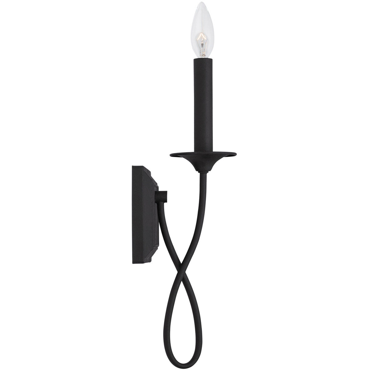 Vincent 1 Light 5 inch Black Iron Sconce Wall Light