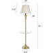 Signature 61 inch 150 watt Antique Brass Floor Lamp Portable Light