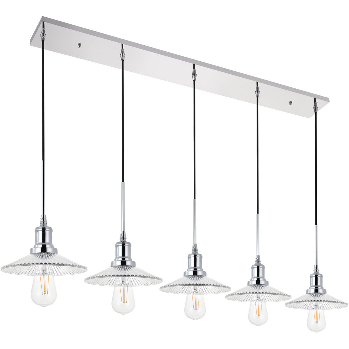 Waltz 5 Light 49 inch Chrome Pendant Ceiling Light