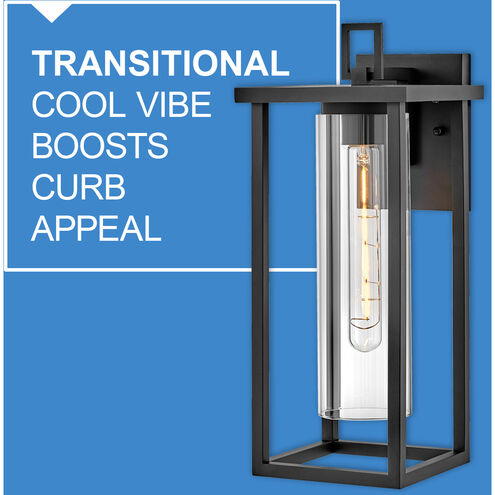 Mateo LED 17 inch Black Outdoor Wall Mount