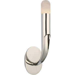 Kelly Wearstler Verso LED 5 inch Polished Nickel Single Sconce Wall Light in Alabaster