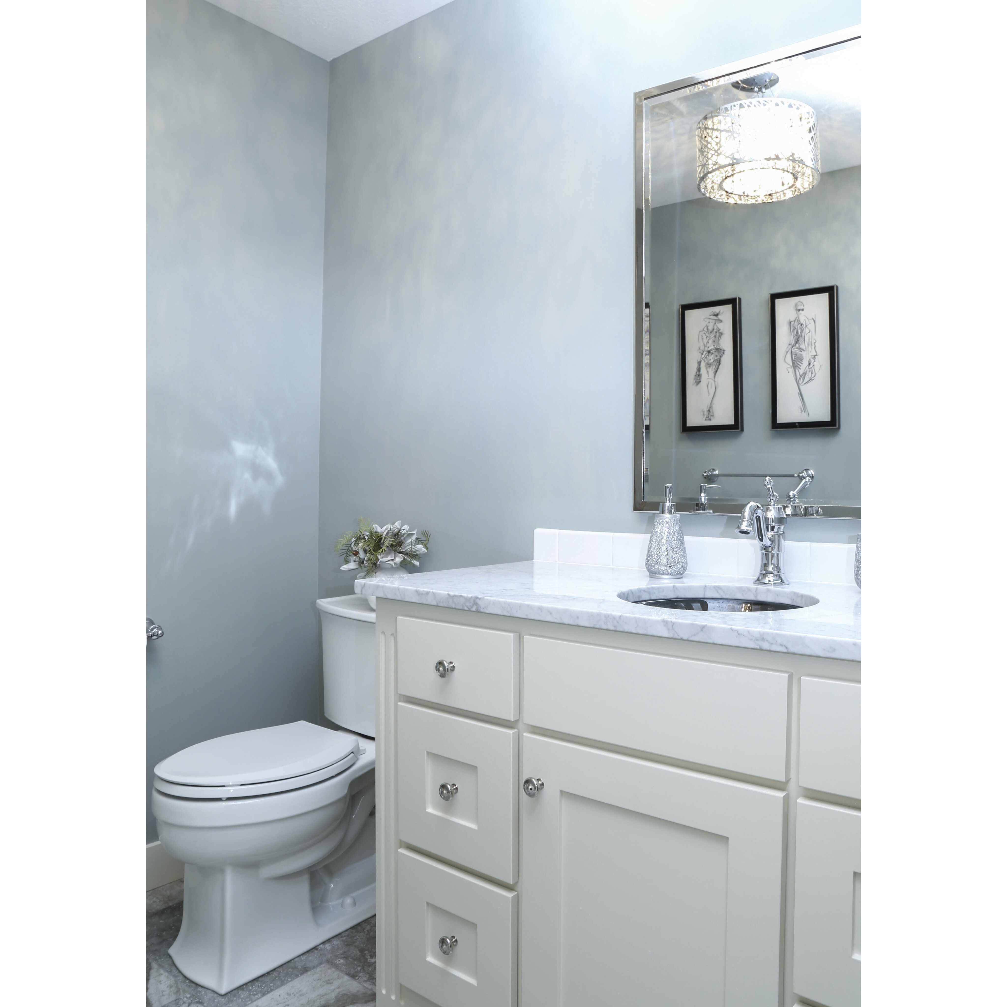 Troy 7 Light 15.75 inch Polished Chrome Flush Mount Ceiling Light