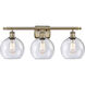 Ballston Athens LED 26 inch Antique Brass Bath Vanity Light Wall Light in Seedy Glass, Ballston