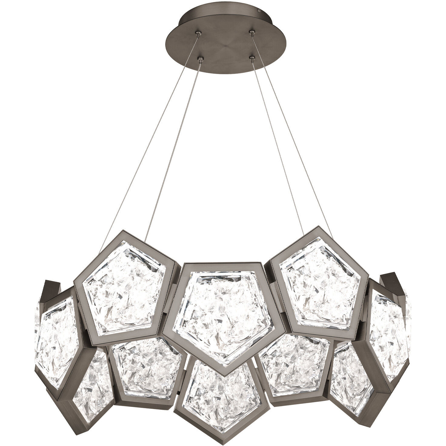 Romy mirrored glass pentagon sales ceiling light