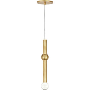 Sean Lavin Guyed LED Natural Brass Pendant Ceiling Light, Integrated LED