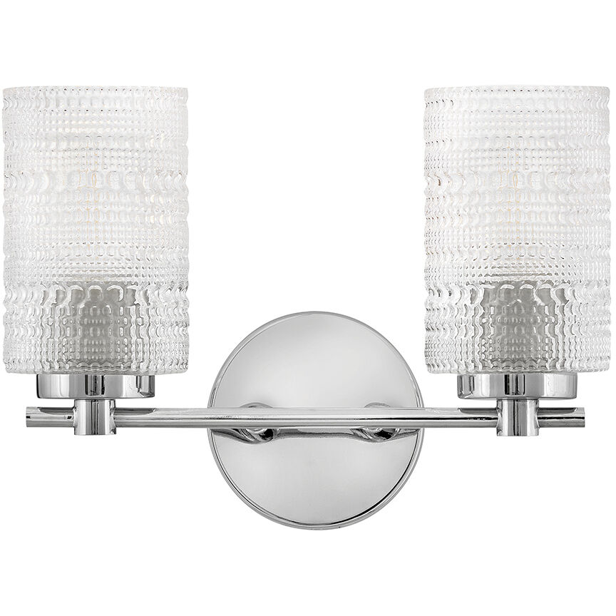 Mabel 2 Light 14 inch Chrome Bath Light Wall Light