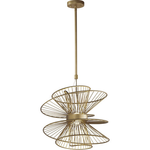 Zeta LED 20 inch Natural Aged Brass Suspension Pendant Ceiling Light