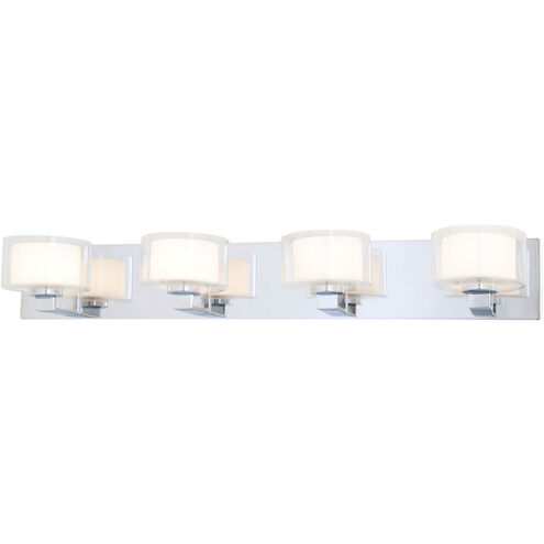 Princeton 4 Light 32 inch Brass and Graphite Vanity Light Wall Light
