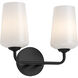 Celino 2 Light 14 inch Black Vanity Light Wall Light