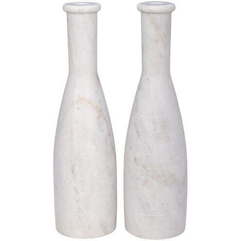 Moris 13 X 3.5 inch Decorative Candle Holder in White, Set of 2