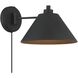 Traditional 1 Light 10 inch Matte Black Wall Sconce Wall Light