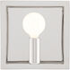 Quadrato 1 Light 6 inch Polished Nickel ADA Wall Sconce Wall Light