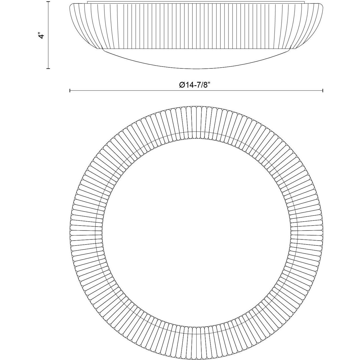 Alora Mood Merida 2 Light 14.88 inch Rattan Flush Mount Ceiling Light