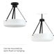 Lieon 3 Light 15.75 inch Black Convertible Pendant Ceiling Light