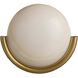 Alicia 1 Light 12 inch White and Antique Brass Wall Sconce Wall Light