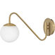 Dottie 1 Light 6 inch Lacquered Brass Sconce Wall Light