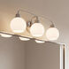 Contemporary 3 Light 24 inch Brushed Nickel Bathroom Vanity Light Wall Light