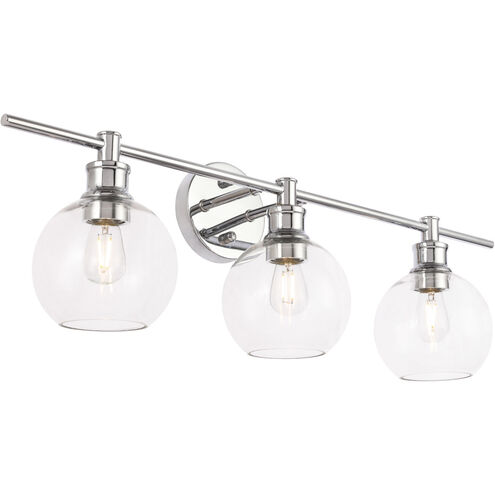 Syracuse 3 Light 28 inch Chrome Wall sconce Wall Light