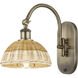 Ballston Bristol Natural II 1 Light 7.5 inch Antique Brass Swing Arm Sconce Wall Light