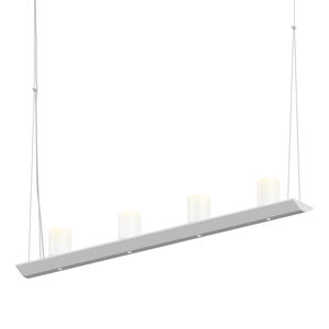 Votives LED 32 inch Bright Satin Aluminum Pendant Ceiling Light