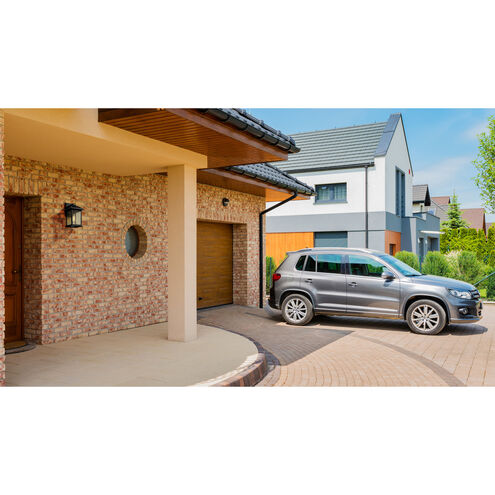 Portland 1 Light 14 inch Oil Rubbed Bronze Outdoor Wall Light in Clear Seedy Glass, 4.24