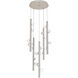 Stella LED 21.1 inch Beige Silver Chandelier Ceiling Light in Metallic Beige Silver, Round Multi-Port