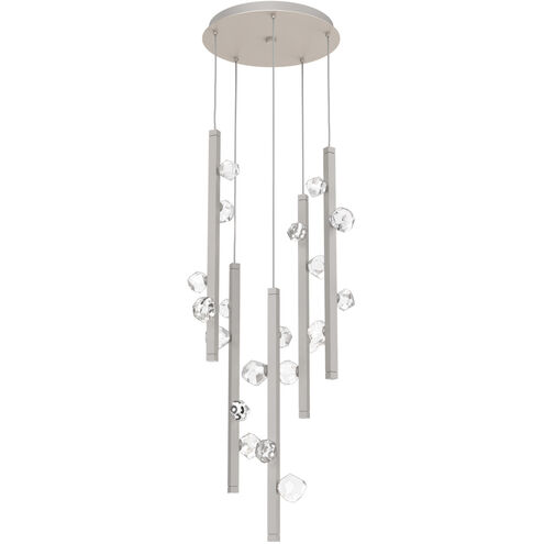 Stella LED 21.1 inch Beige Silver Chandelier Ceiling Light in Metallic Beige Silver, Round Multi-Port