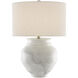 Kalossi 28.5 inch 150 watt White and Gray Table Lamp Portable Light
