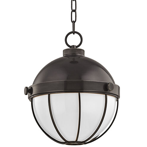 Sumner 1 Light 11.5 inch Old Bronze Pendant Ceiling Light, White