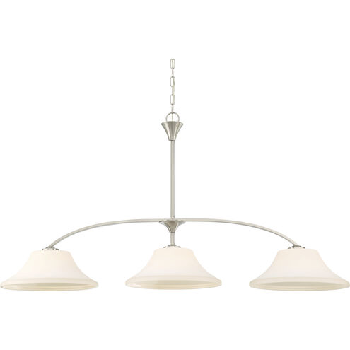 Fawn 3 Light 48.5 inch Brushed Nickel Island Pendant Ceiling Light