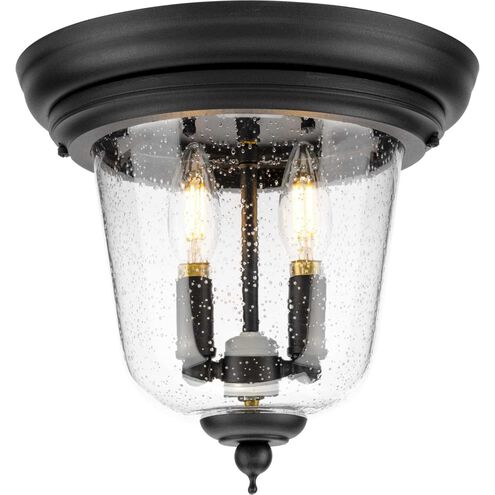 Ashmore 2 Light 11 inch Textured Black Outdoor Flush Mount