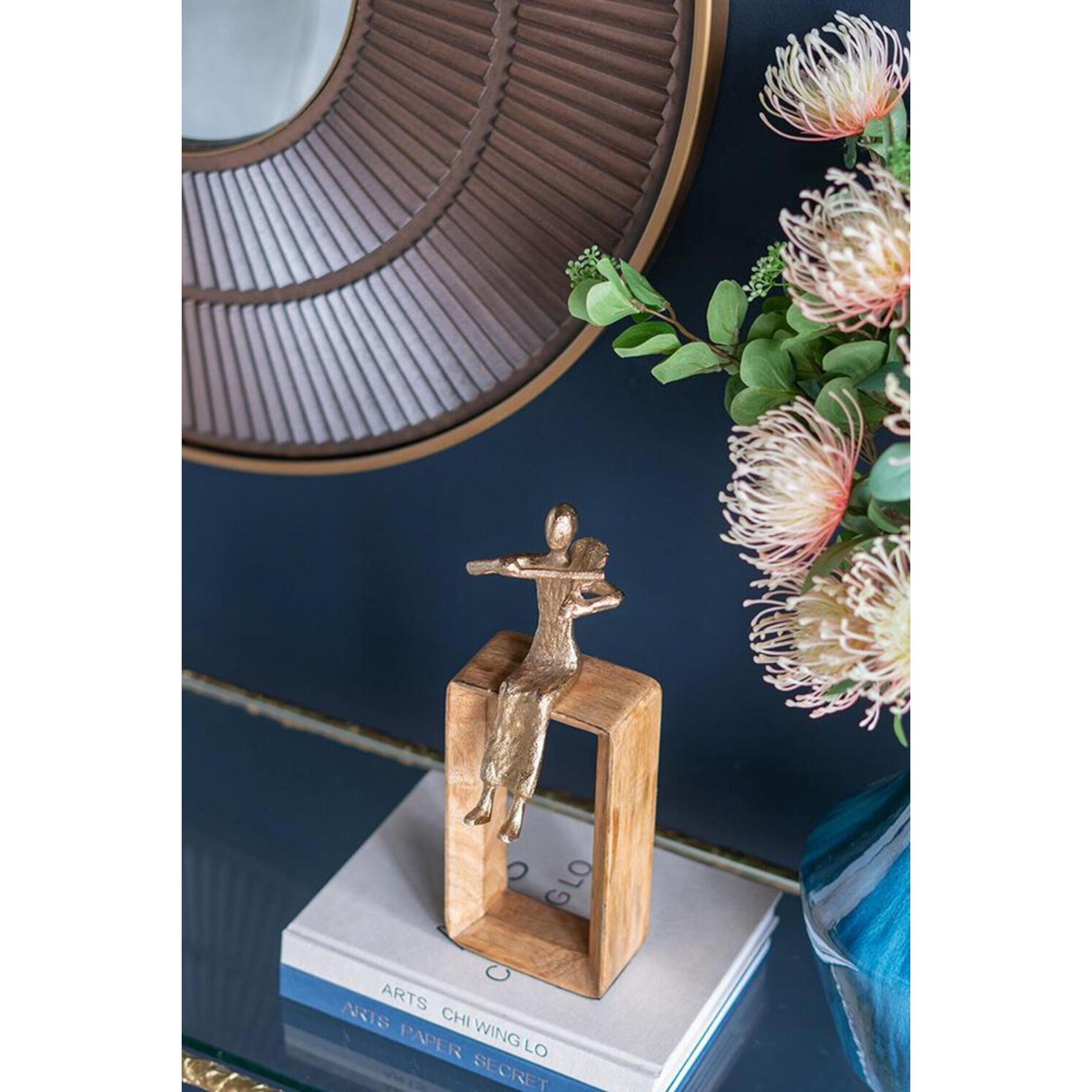 Musician Gold and Natural Figurine