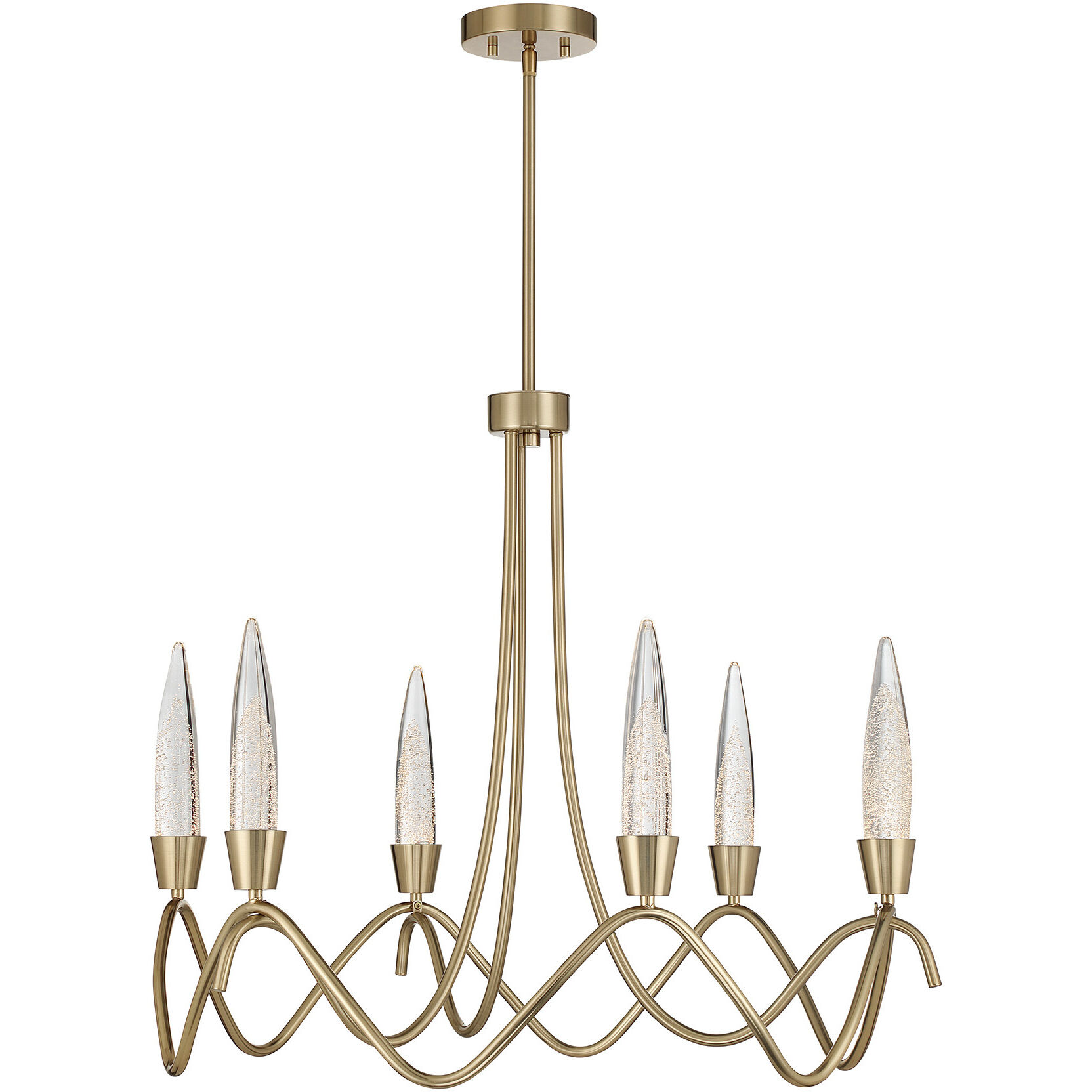 Sofia LED 30 inch Noble Brass Chandelier Ceiling Light