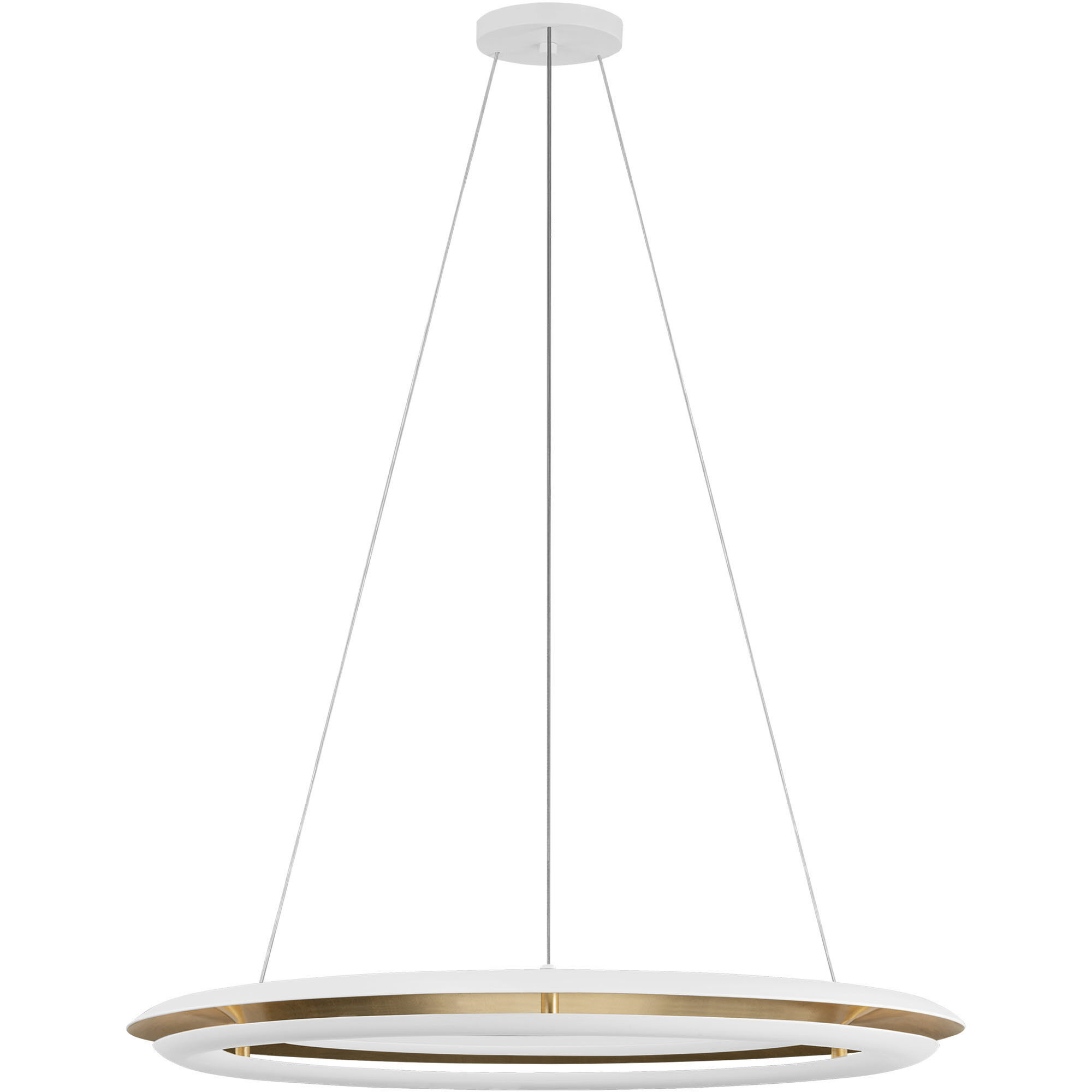 C&M by Chapman & Myers Cielo LED 30 inch Matte White Chandelier Ceiling Light
