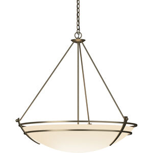 Presidio Tryne 3 Light 35.1 inch Soft Gold Large Scale Pendant Ceiling Light in Opal, Large Scale