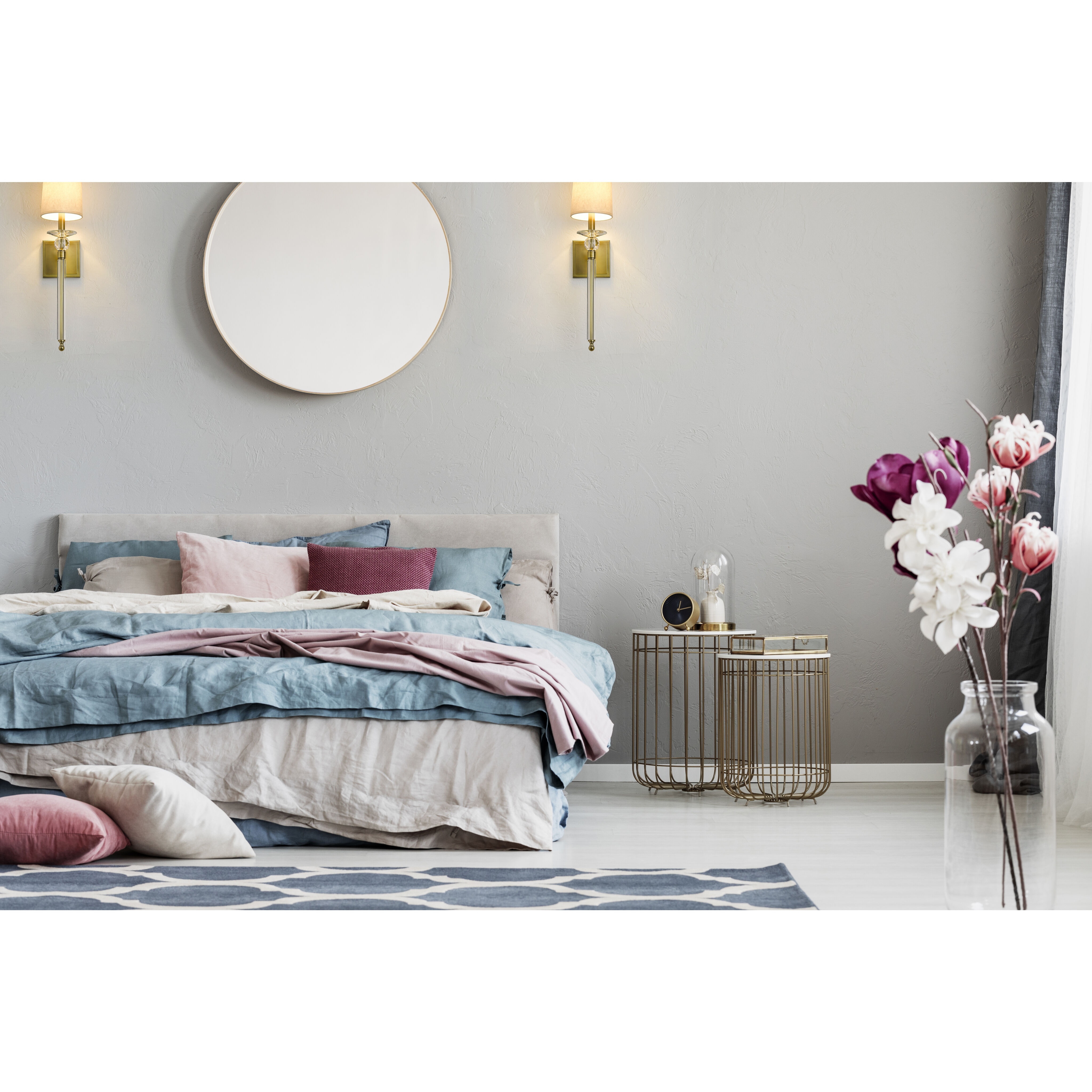 Ava 1 Light 5.5 inch Rubbed Brass Wall Sconce Wall Light