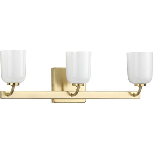 Moore 3 Light 22 inch Satin Brass Bath Vanity Wall Light