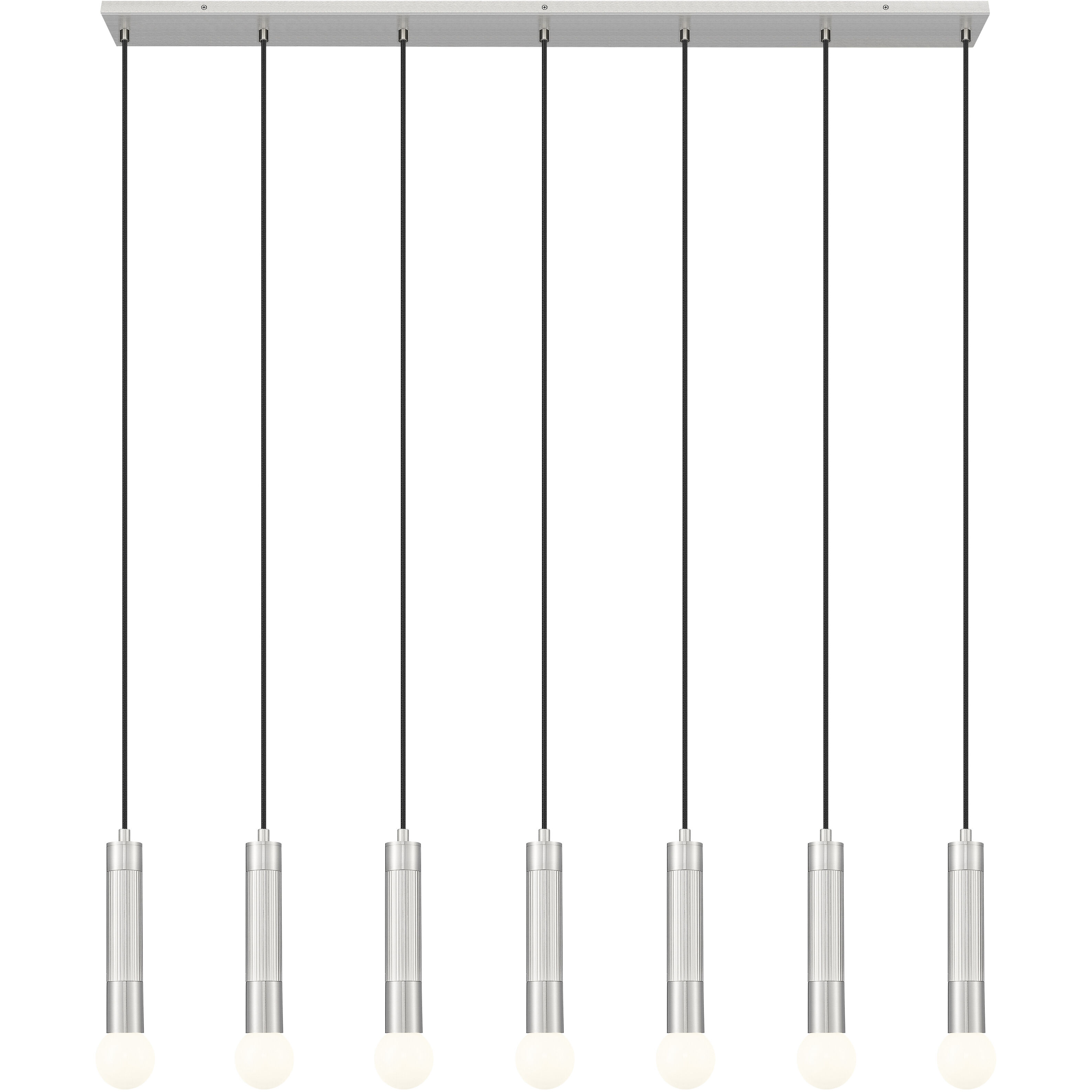 Stari Linear Chandelier Ceiling Light in Brushed Nickel