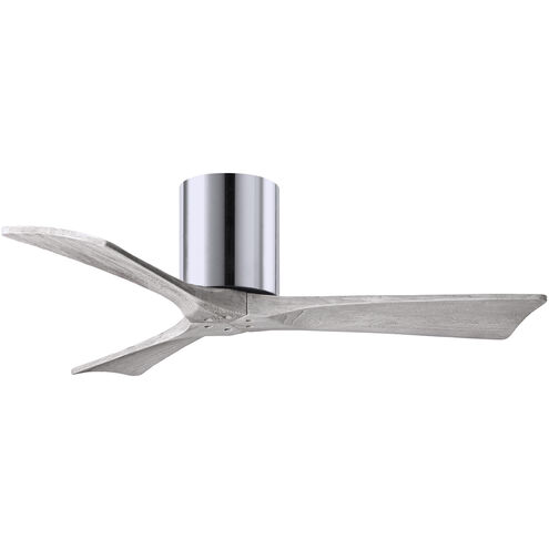 Atlas Irene-3H 42 inch Polished Chrome with Barnwood Tone Blades Ceiling Mount Paddle Fan in Barn Wood, Flush Mounted