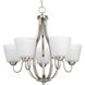 Jay 5 Light 25 inch Brushed Nickel Chandelier Ceiling Light