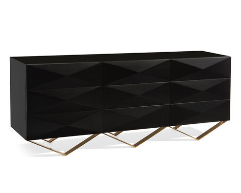 Chelsea 77 inch Satin Black Sideboard