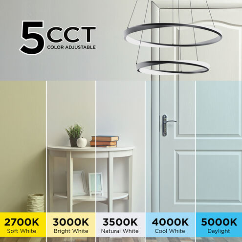 Oberon LED 1.4 inch Satin Nickel Pendant Ceiling Light